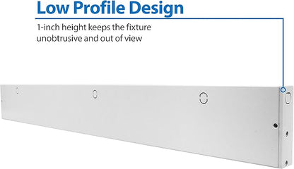 NUC-5 Series 30-inch White Selectable LED Under Cabinet Light (NUC530SWH