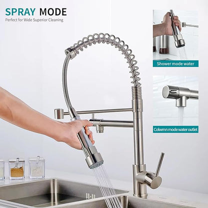 Kitchen Sink 30 Inch Undermount Kitchen Sink with Faucet Combo Modern Single Bowl Workstation Sinks Under Mount Stainless Steel Deep kitchen Sinks
