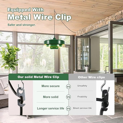 Industrial Vintage Green Plug-in Pendant Light, Adjustable Hanging Lamp with Metal Shade & Switch, No Hardwire Ceiling Light for Kitchen, Living Room, Office, Bar, Farmhouse