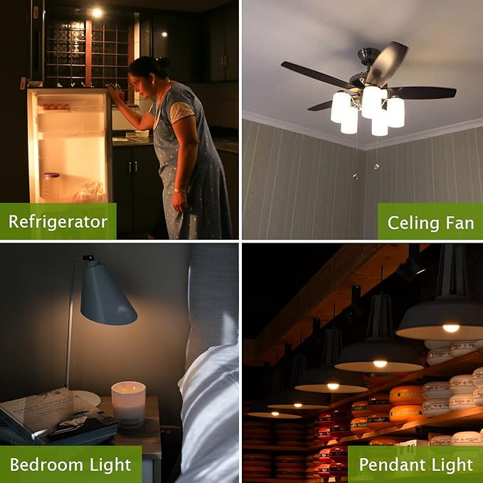 LED Range Hood Light Bulbs Replacement, 40 Watt Equivalent, LED Appliance Bulb for Refrigerator/Stove Hood/Fridge, 2700K SOFE White, E26 Base, Waterproof, Non-Dimmable, Pack of 2
