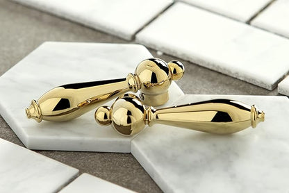 Kingston Brass KS3272ALBS Restoration Bridge Kitchen Faucet, Polished Brass, 13.06 x 14.06 x 9.44