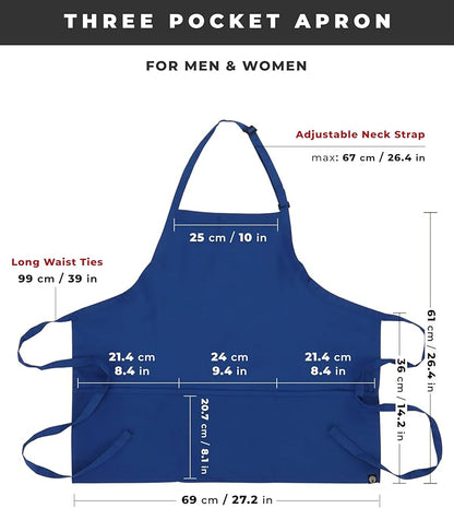 Chef Works Unisex Three Pocket Apron