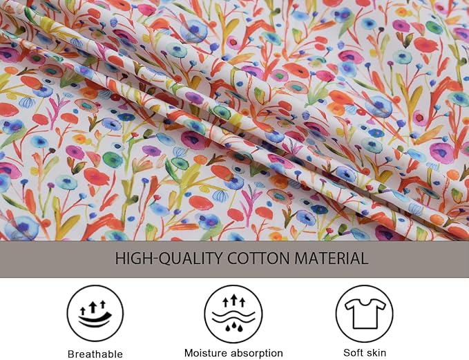 Nanxson Women Cobbler Apron Smock Cotton Printed Apron with 2 Patch Pockets and Side Ties for Work Chef Kitchen Housework