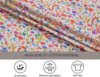 Nanxson Women Cobbler Apron Smock Cotton Printed Apron with 2 Patch Pockets and Side Ties for Work Chef Kitchen Housework