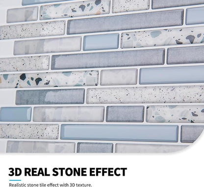 Art3d Peel and Stick Kitchen Backsplash Self-Adhesive Wall Tile Stone, 10 Sheets