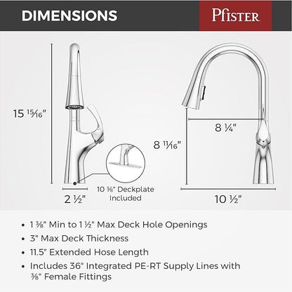 Pfister Talega Pull-Down Kitchen Faucet in Polished Chrome