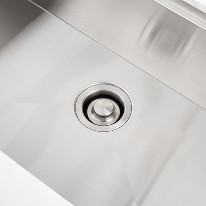 Luxier GD02-B Kitchen Sink Garbage Disposal Flange and Stopper in Brushed Stainless Steel