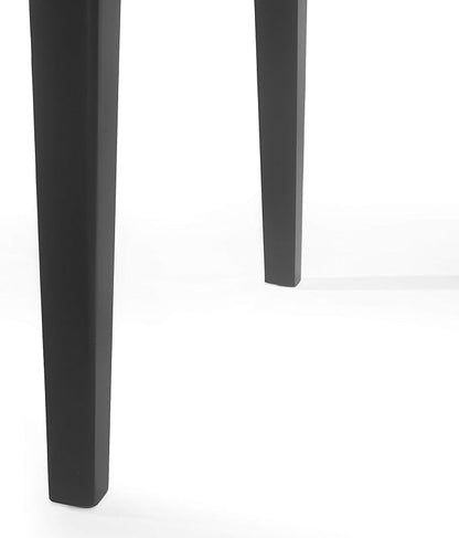 Wood Counter Height Dining Table in Antique Black Finish, Modern Farmhouse Style Kitchen Island Table for Small Spaces, 36 Inch Height Countertop Table with Sturdy Wood Construction