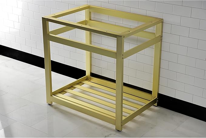 Kingston Brass VSP3122A7 Fauceture 31-Inch x 22-Inch Steel Console Sink Base, Brushed Brass