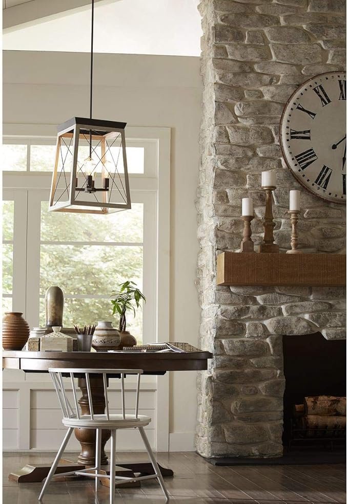 Progress Lighting P500178-143 Briarwood Collection Four-Light Hall and Foyer, Graphite
