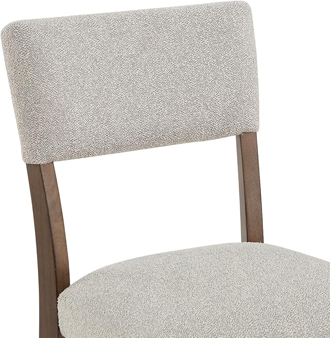 Farmhouse Dining Chairs Set of 2 - Upholstered Mid Century Armless Side Chairs with Back, Durable Polyester Fabric for Kitchen Island, Living Room, Restaurant