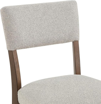 Farmhouse Dining Chairs Set of 2 - Upholstered Mid Century Armless Side Chairs with Back, Durable Polyester Fabric for Kitchen Island, Living Room, Restaurant