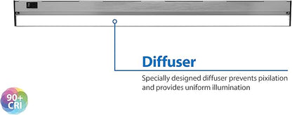 NUC-5 Series 40-inch Nickel Selectable LED Under Cabinet Light (NUC540SNK