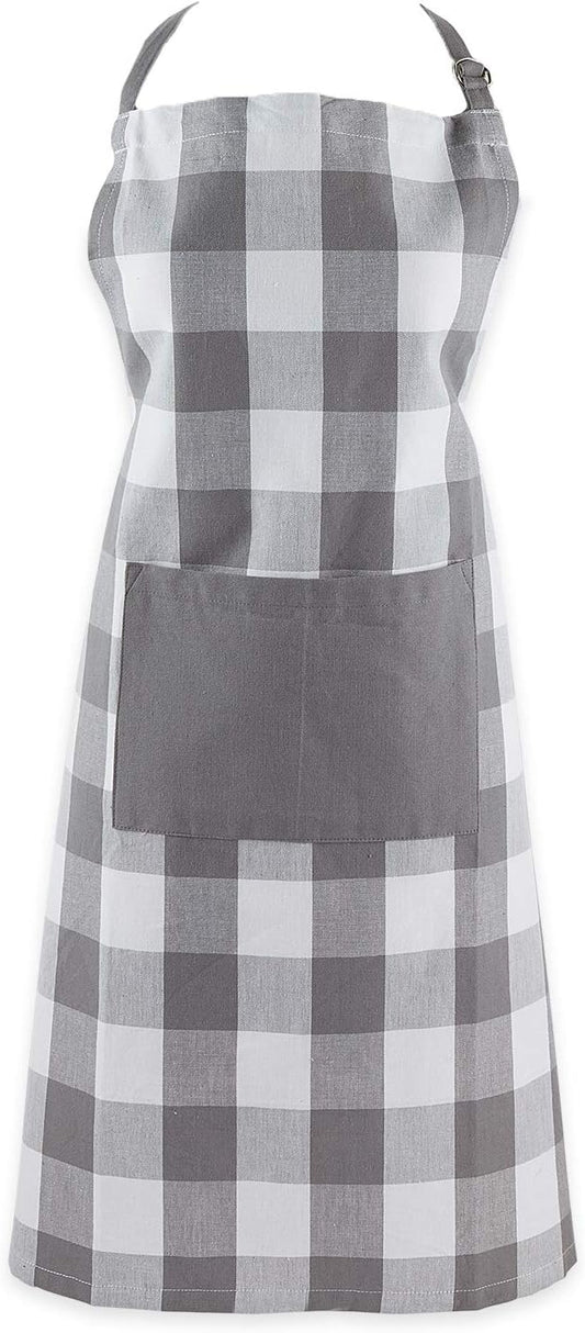 DII Unisex Buffalo Check Kitchen Collection, Classic Farmhouse Chef Apron, One Size