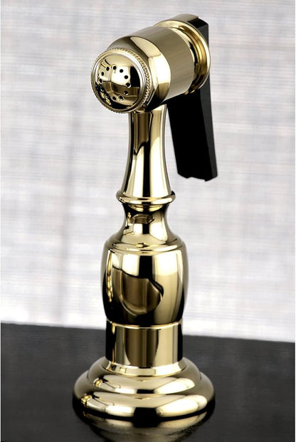 Kingston Brass Gourmetier KBSPR2 Kitchen Faucet Sprayer with Hose, Polished Brass