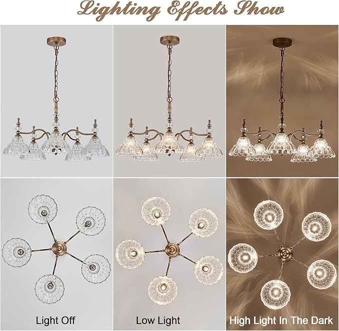 HDDFL Chandeliers Light 5 Lights Chandelier Lamp Modern Pendant Lighting Fixtures Hanging Lamps for Dining Room Entryway Living Room Bedrooms Foyer Entrance Kitchen