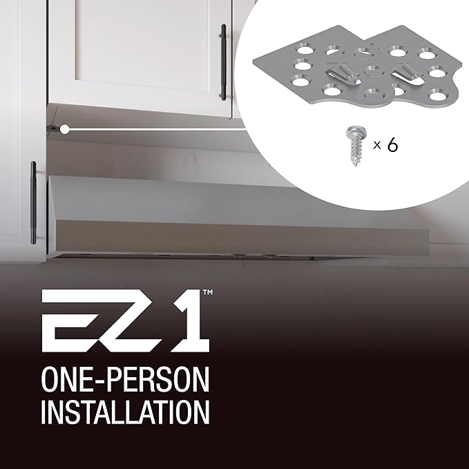 Broan-NuTone 30-Inch Under Cabinet Range Hood, ENERGY STAR, 350 Max Blower CFM, Black Stainless Steel