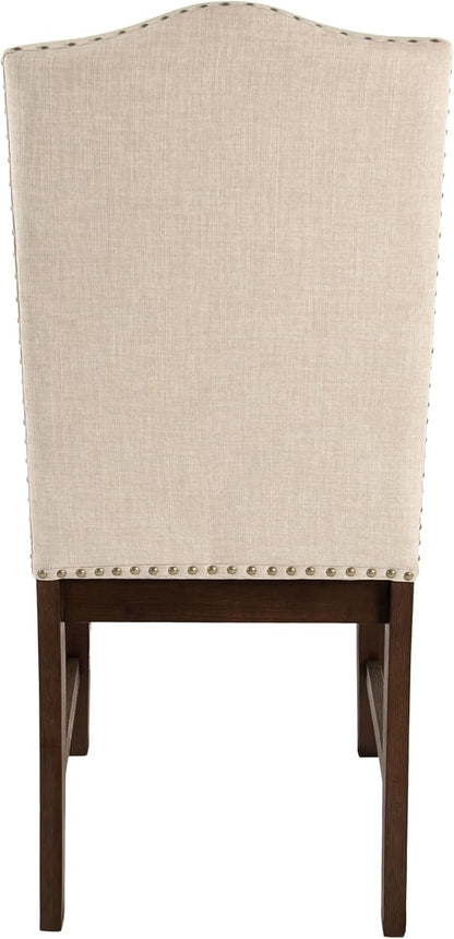 HomePop Scalloped Back Dining Chair - Beige Woven(Set of 2)