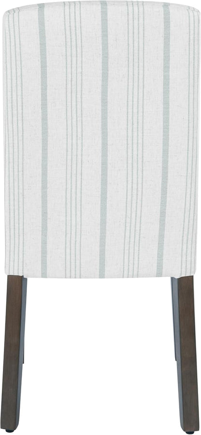 HomePop Parsons Classic Dining Chairs, Pack of 2, Dove Grey Stripe