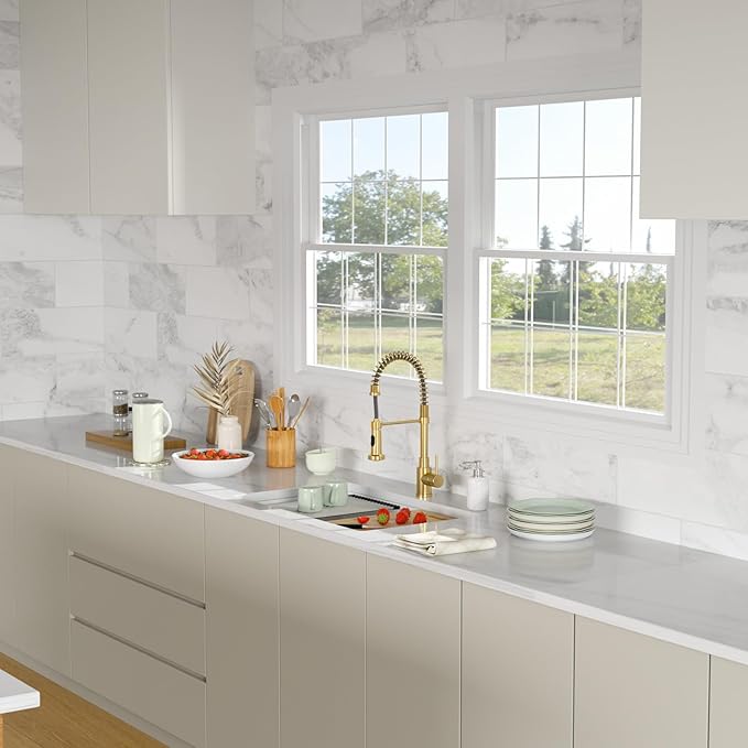 32 Granite Composite Kitchen Sink - 32x19 Inch White Granite Kitchen Sink Undermount White Quartz Sinks Ledge Workstation Classic Under Counter Single Bowl Basin