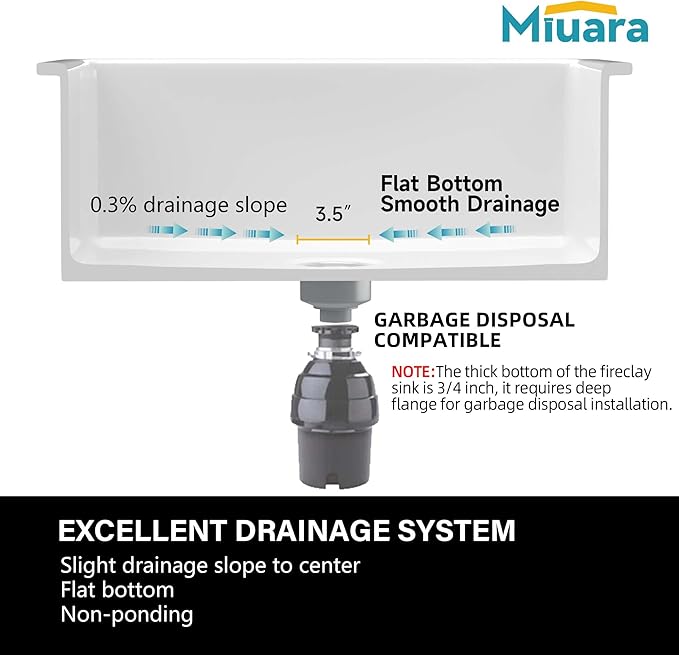 Miuara White Kitchen Sink Drop In 24 Inch 1 Hole - Small Topmount Fireclay Bar Sink 24"x22"x10" Single Bowl, with 2 Custom Accessories, Glossy White, for Kitchen & Laundry & Outdoor & Small Space