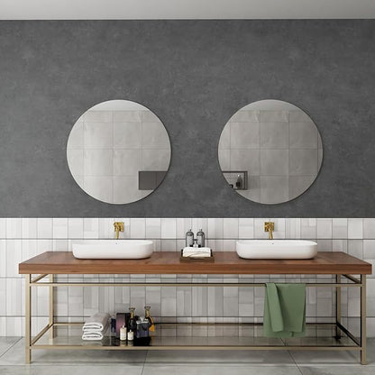3yecao 16"×118" Thick Dark Blue Grey Concrete Wallpaper Peel and Stick Waterproof Glossy Textured Gray Concrete Contact Paper Vinyl Wrap Self Adhesive Cement Tile Sticker for Countertops Kitchen Walls
