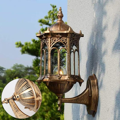 Retro Exterior Wall Light,Fixture Shade Lantern Sconce,Antique Copper Color Porch Light Outdoor Lamp,Home Sconce Light for Front Doors, Sheds, Hallways, Terraces, Aisles, Garages, Porches