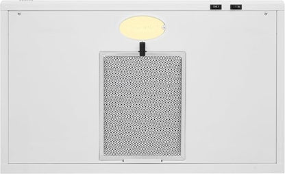 RCA R-RHUCC30SWH 30 in. Century Collection Ductless Under Cabinet Range Hood, Reusable Filter, Rocker Switch, Light, White