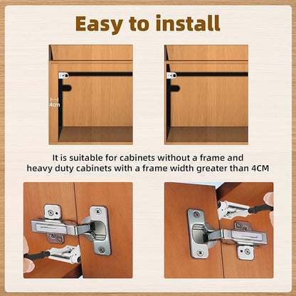10 Pcs Soft Close Cabinet Door Damper, Soft Close Dampers for Cabinet Doors/Wardrobe/Kitchen/Bookcases, Hydraulic Cabinet Buffer Damper, Silent Door Closing, with self-Closing Mechanism
