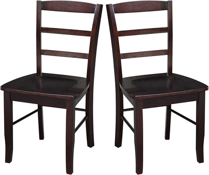 International Concepts Madrid Ladder Back Chair, Java, Rich Mocha