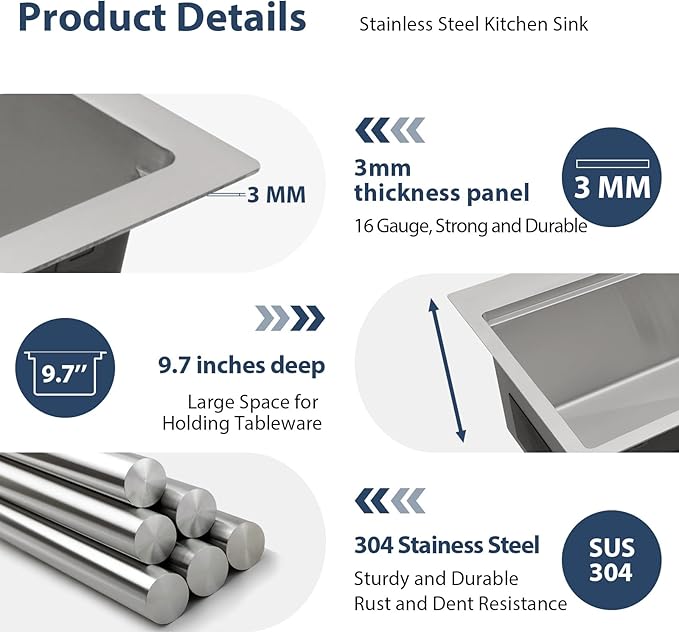 Lordear 36 Drop In Kitchen Sinks Worktation 16 Gauge 36x22 Inch Stainless Steel Single Bowl Ledge Worktation Topmount Overcounter Handmade Kitchen Sink Basin With Cutting Board