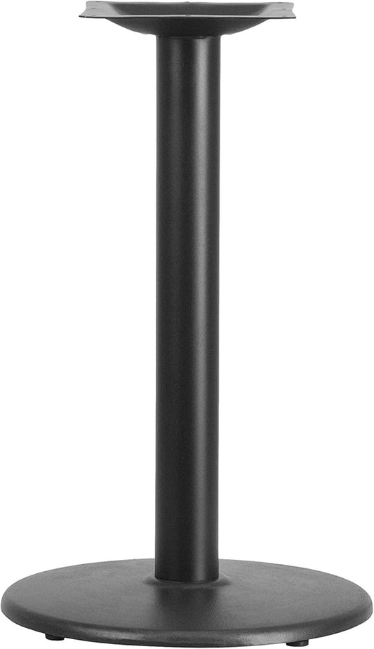Flash Furniture Beverly 18" Round Restaurant Table Base with 3" Diameter Table Height Column, Commercial Cast Iron Restaurant Round Table Base, Black