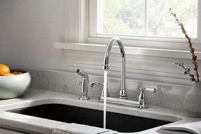 Peerless P2865LF Elmhurst Two-Handle Kitchen Faucet with Spray Deck-Mount, Chrome