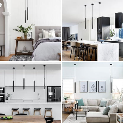 OKELI Modern Pendant Lights, 3 Color Temperature Adjustment LED Dimmable Pendant Light Fixtures, 2700K/4000K/6000K Pendant Lighting for Kitchen Island,Bar,Bedroom, 15.7inch, ETL, 3 Pack