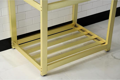 Kingston Brass VSP3122A7 Fauceture 31-Inch x 22-Inch Steel Console Sink Base, Brushed Brass