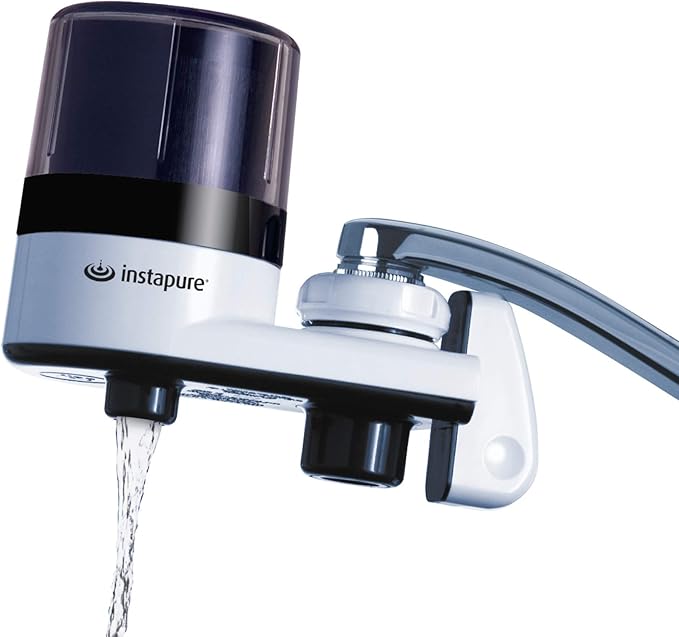 Instapure F2 Essentials (F6, TAP-ESS-SYS-WT-A1, F2BWT3P-1ES) Tap Water Filtration System, White with Clear Cap