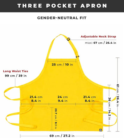 Chef Works Unisex Three Pocket Apron