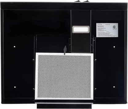 RecPro RV Range Hood with Charcoal Filter & LED Lamp | 12V DC Motor | 60W Energy Efficient | Built-in Charcoal Filter | Sleek Design | Hard-Wired Installation | 0.8A Fan Motor (Black)