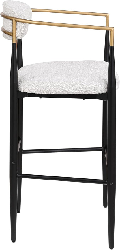 Modern Dining Chair with Iron Legs for Kitchen Island, Dining Room, Restaurant - Mid-Century Luxury Furniture Sets with Sturdy Stable Frame and Easy Assembly,Beige-Foam-setof2