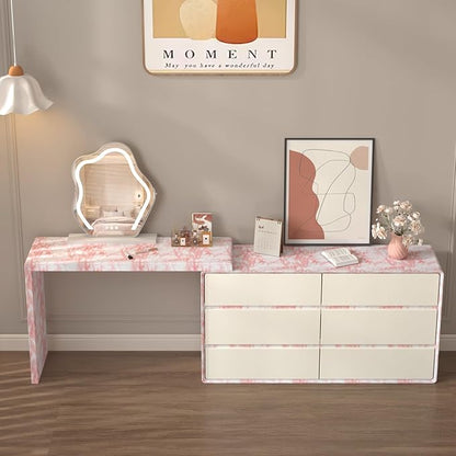 BAYYA Marble Paper Granite Pink/White Roll Peel and Stick Wallpaper for Table Kitchen Countertop Cabinet Shelf Drawer Self Adhesive Vinyl Counter Top Covers Removable Waterproof Decorative Paper