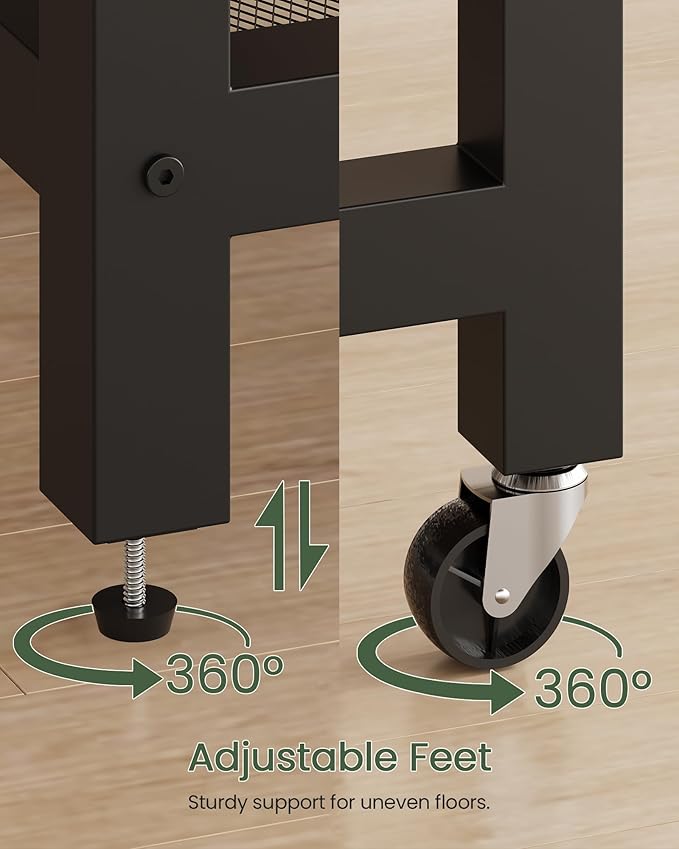 CHOEZON Kitchen Island with Power Outlet, Kitchen Island Table with Folding Top, Stationary Storage Islands, Coffee Bar with Outlets and USB Ports, for Dining Room, Living Room, Greige TZD01UBG