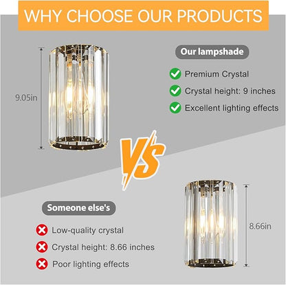Black Pendant Lighting Modern Pendant Light Mini Crystal Chandeliers Adjustable Pendant Light Fixture for Kitchen Island Dinning Room Corridor Bedroom(Black 1-Light)