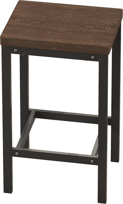 Merax 4-Piece Counter Height Extra Long Dining Table Set with 3 Stools w/Footrest,Modern Design Kitchen Dining Table,Pub Table, Long Dining Table Set(Dark Brown)