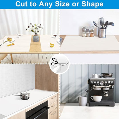 AECHY Extra Large Silicone Mat 78.74”x19.69”x0.08”, Multipurpose Silicone Mat Thick Heat Resistant Mat Shipped Rolled Up Kitchen Counter Mat Nonslip Silicone Mats for Kitchen Counter Translucent