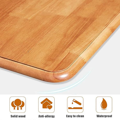 Solid Wood Folding Dining Table,Expandable Drop Leaf Island Kitchen Table with Drawers,Rectangular Dining Table Small Space Foldable Table with Wheels,No Chairs(51" W x 34.5" D x 29.5" H, Natural)
