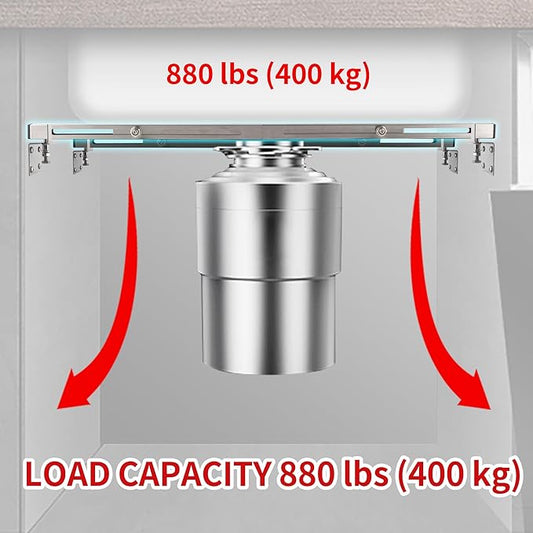 CPT-4 Undermount Sink Supports Brackets Adjustable Stainless Steel Installation Kit for Heavy Duty Undermount Kitchen Sink (20-31.5 inches（51-80cm）)