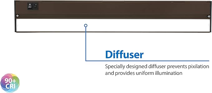 NUC-5 Series 21.5-inch Oil Rubbed Bronze Selectable LED Under Cabinet Light (NUC521SOB