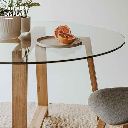 24" Round Tempered Glass Table Top - 1/2 "-Thick Beveled Edge