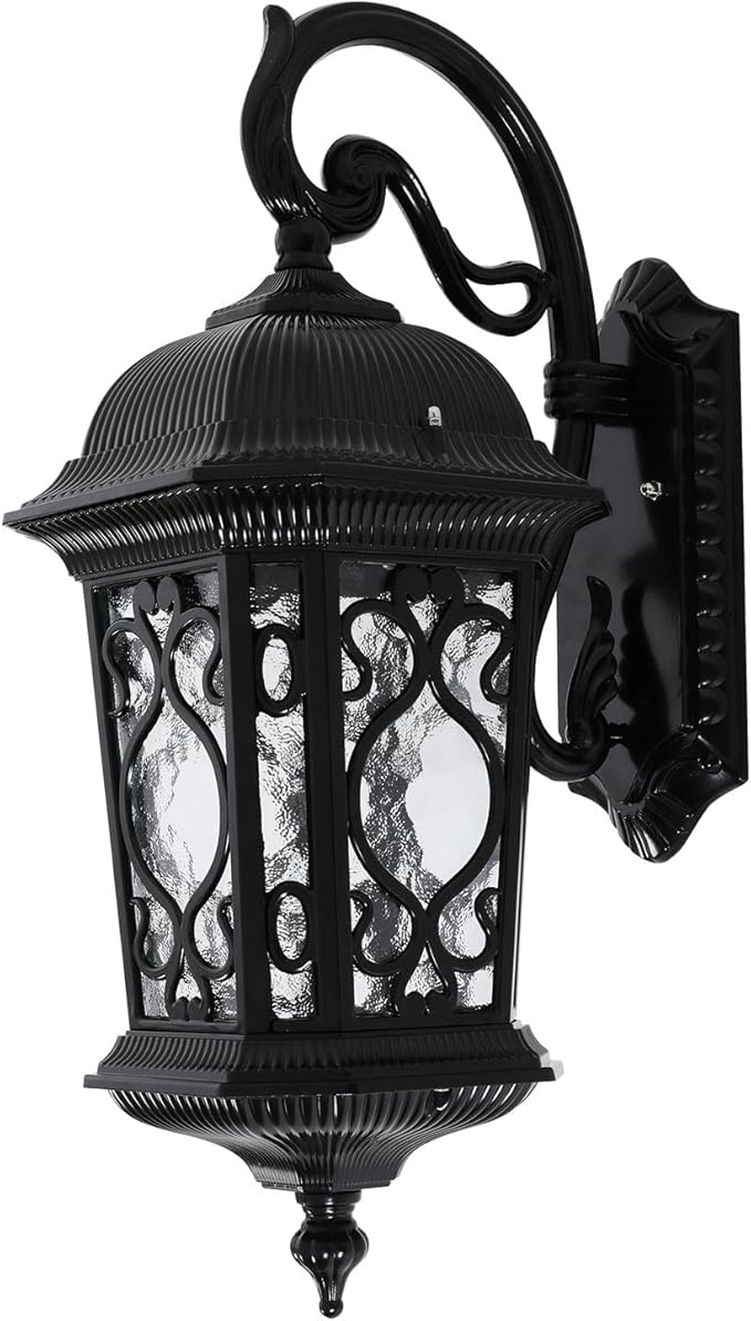 Outdoor Wall Light Fixtures, IP55 Waterproof Outside Wall Lantern Retro Exterior Wall Sconces Vintage Wall-Mounted Lights for Garage House Porch Doorway, E26 w/o Bulb