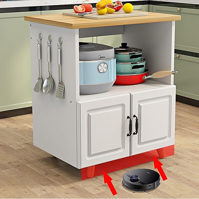 Kitchen Island with Cabinets Buffet Cabinet with Storage Sideboard with Hutch Bakers Rack Storage Cabinets for Dining Room, Kitchen, Living Room （Pantry Cabinet）(B,100x50cm/39.37x19.69in)